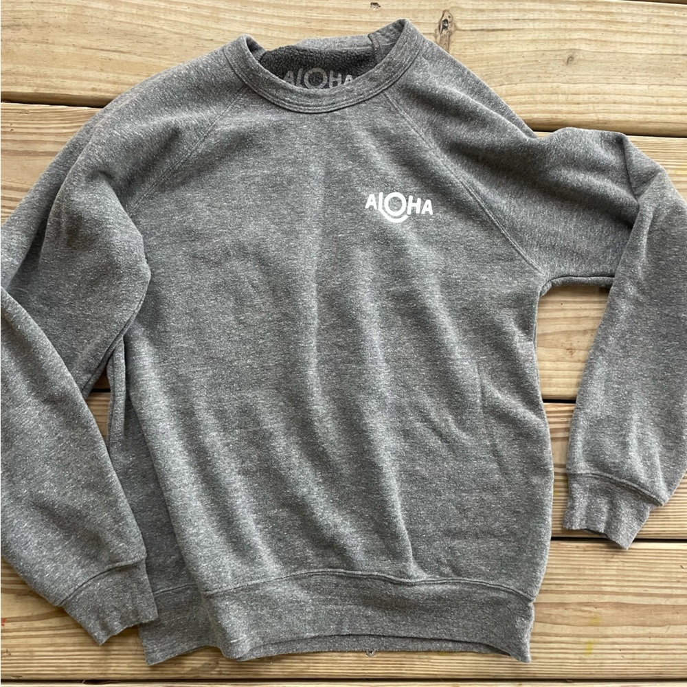 Aloha Collection Sweatshirt Medium Grey Hawaii Soft Warm Cozy M Women’s